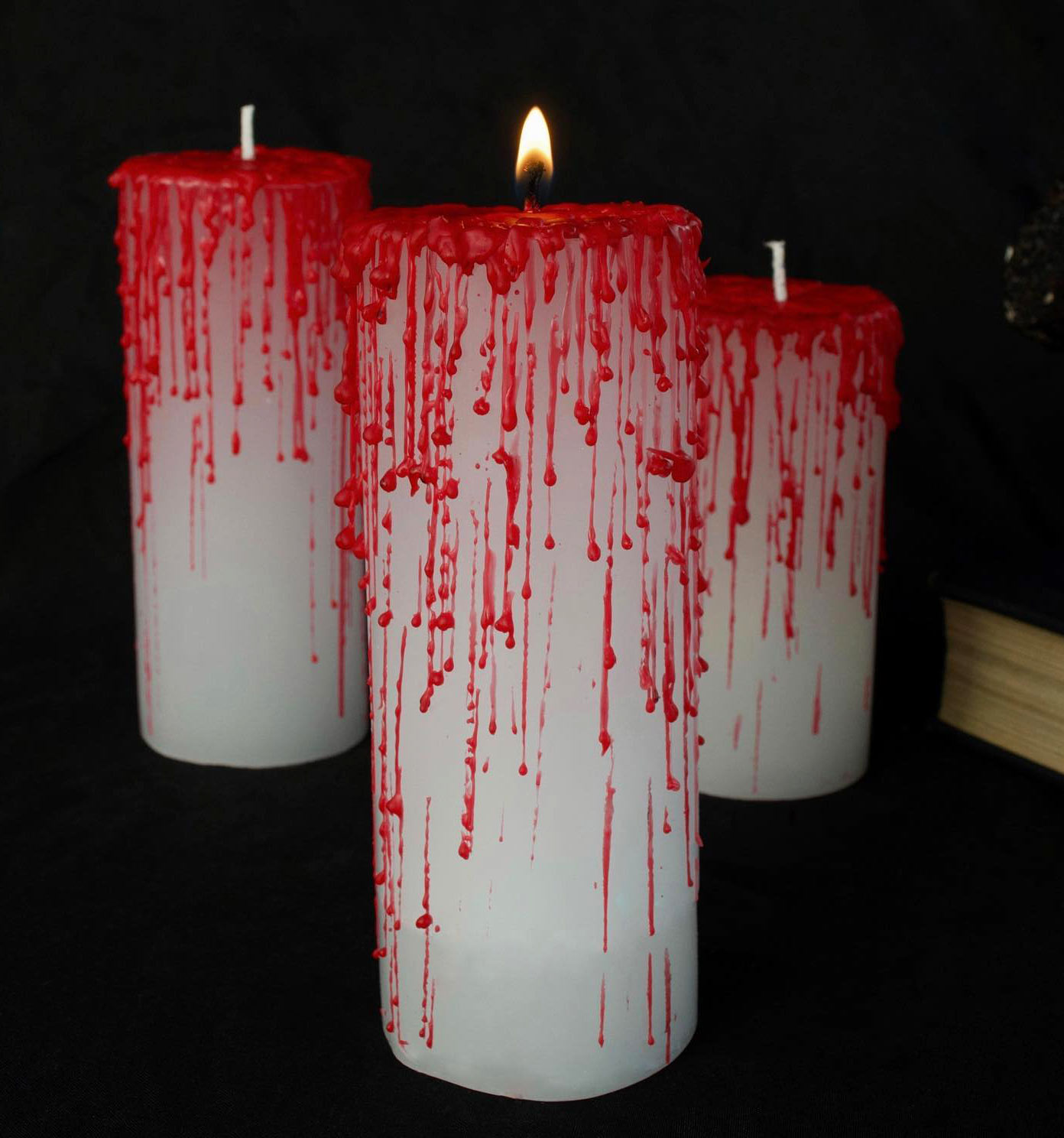 Three bloody candles