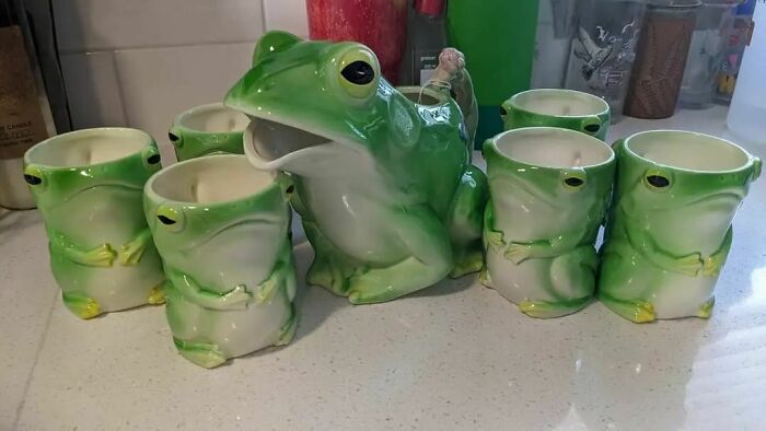 Found This Incredible Frog Tea Set At A Shop I Unfortunately Cannot Remember The Name Of In Wilmington, Nc. Has Since Inspired My Manic Pursual Of A Frog Tea Party