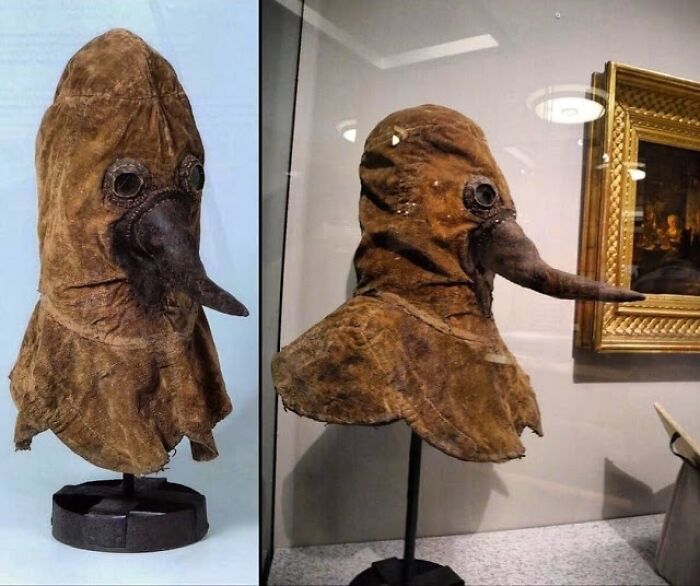 Authentic 16th Century Plague Doctor Mask Preserved And On Display At The German Museum Of Medical History