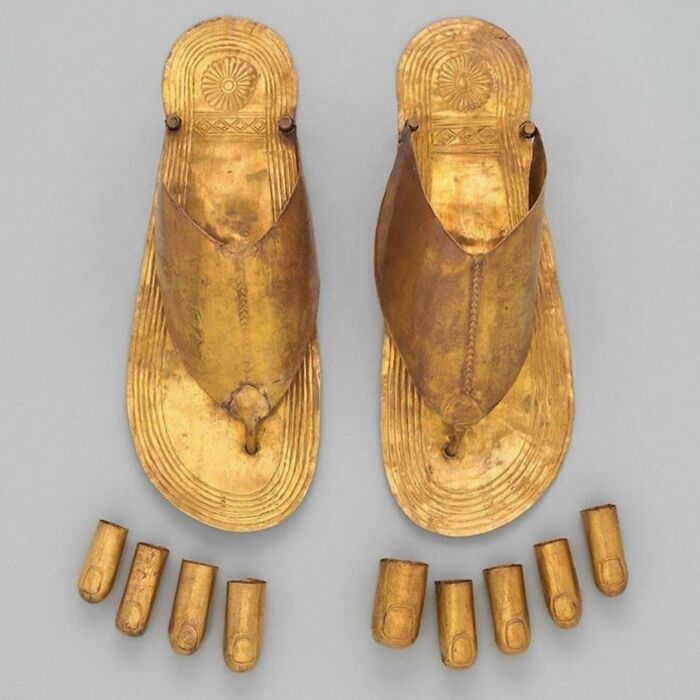 Egyptian Gold Sandals And Toe Caps Circa 1500 B.c