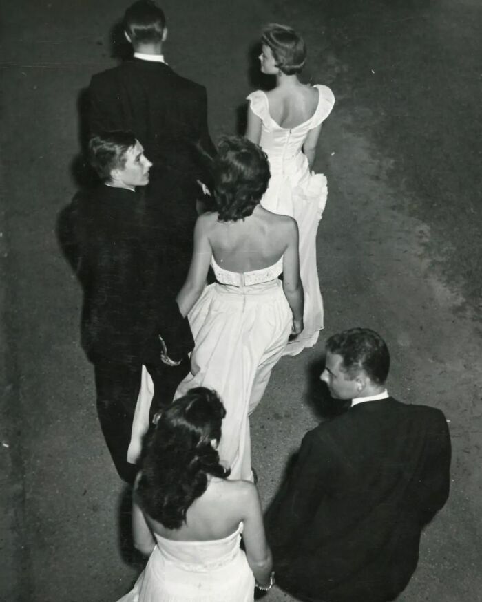 College Students Walking To A Dance, 1948-1949
