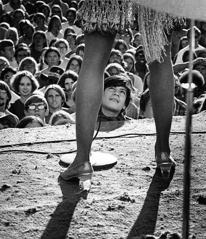 Boy Mesmerized By Tina Turner ~ The Gold Rush Festival, Stockton, Ca ~ September 1969, Photo By Robert Altman