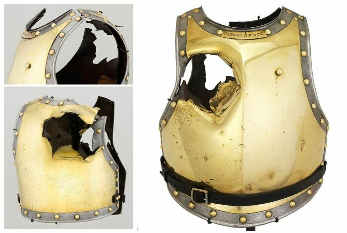The Breastplate Of Cuirassier 19 Years Old Antoine Fraveau, Struck And Killed By A Canonball During Battle Of Waterloo (1815)