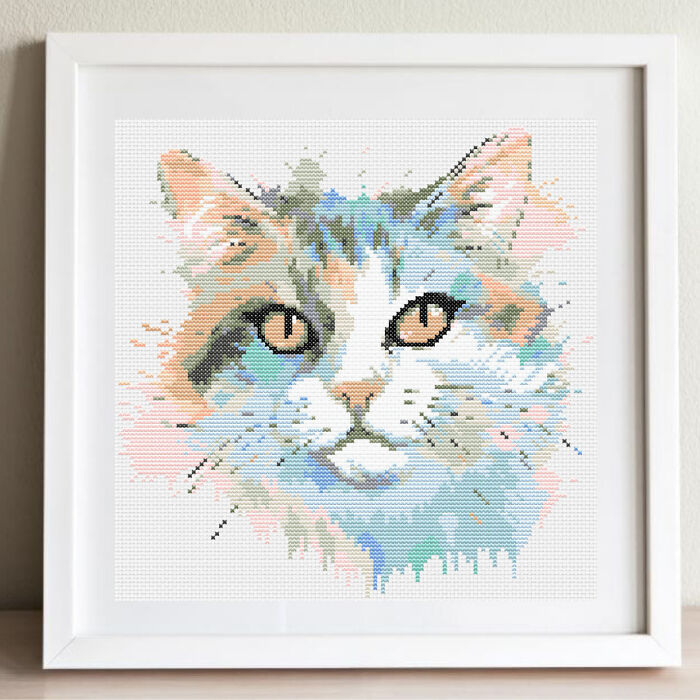 I Create Cross Stitch Patterns In A Watercolor Style