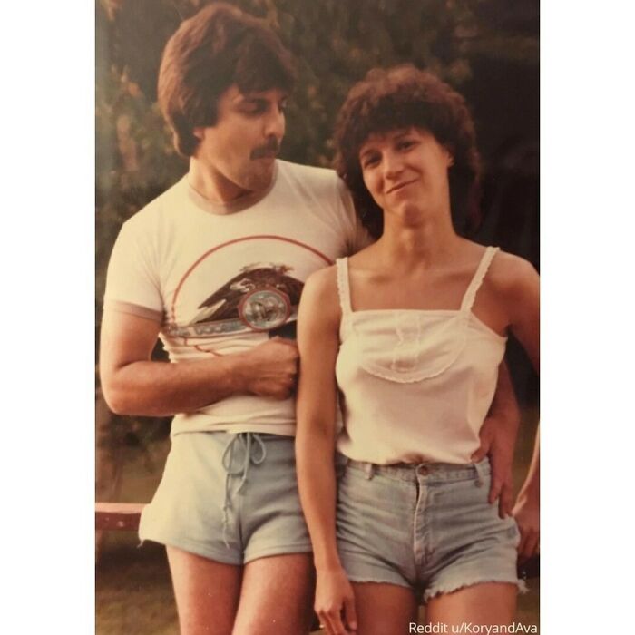 A Picture Of My Parents In The Early 80s, Featuring My Dad's Shorts