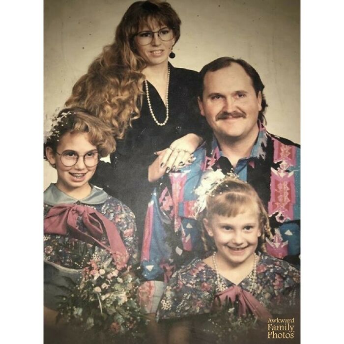 The Year Was 1992 Or 93, The Place Olan Mills. I’m The One With Glasses, Braces And The Mushroom Cut. My Sister And I Were Wearing Matching Dresses My Grandmother Made. There Is So Much Going On In This Picture, I Don’t Even Know Where To Start…it’s Cringeworthy All Around!