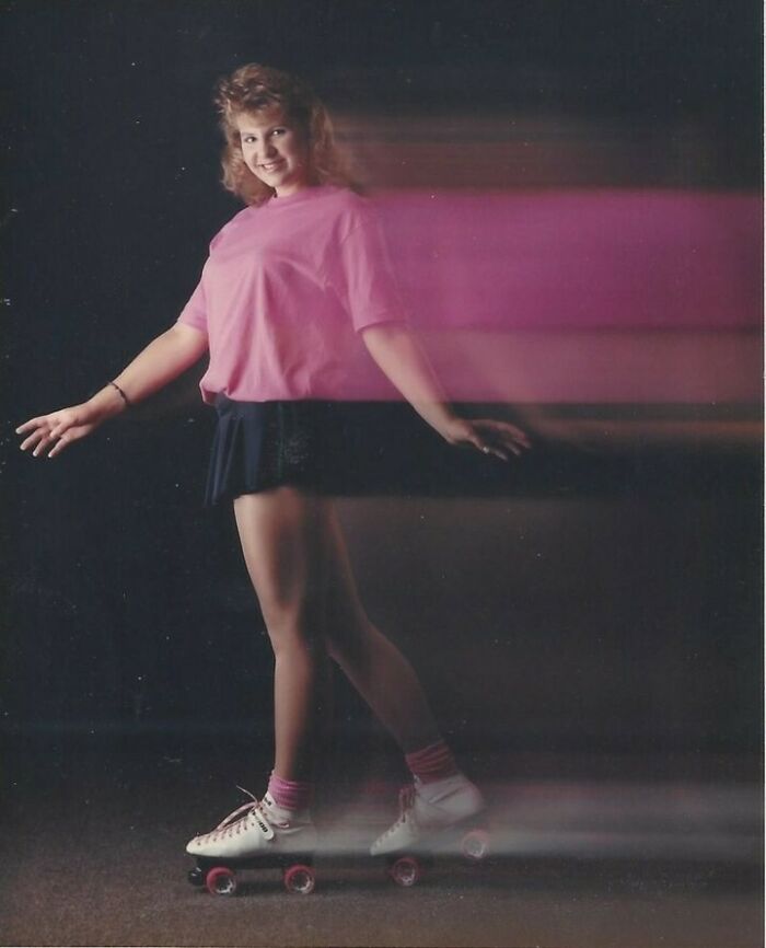 This Was The Gem Of My High School Senior Picture Portfolio. At The Time, The Effect Was Cutting Edge. Now I Like To Tell My Kids That I Had To Skate Really Fast To Look That Dumb