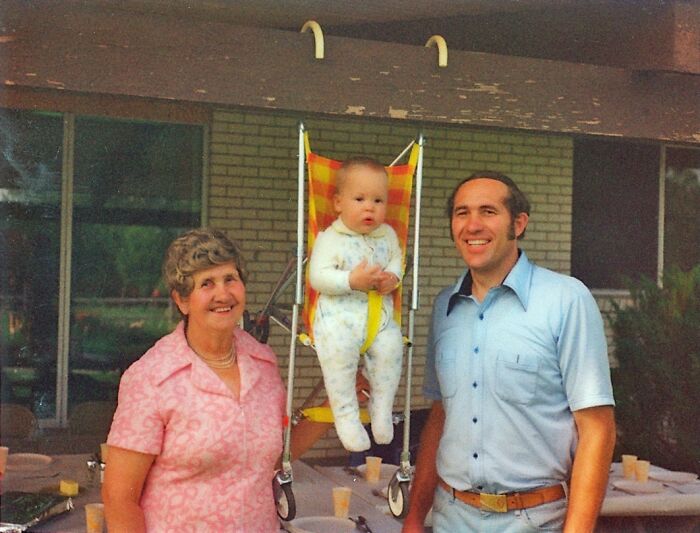 This Is A Picture Of My Grandmother, Older Brother, And My Dad. The Photo Was Taken Well Before I Was Born And I Can Guarantee This Was My Dad’s Idea
