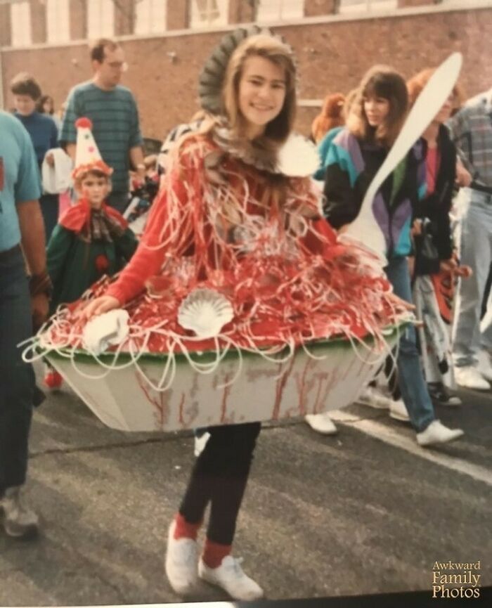 Disfraz de Halloween de 1992: espaguetis con salsa de almejas