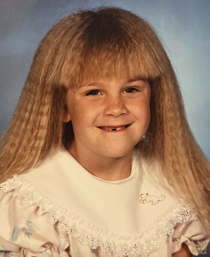 “This Is My 2nd Grade School Picture From 1989. I Actually Still Own That Crimper.” - Lee Ann