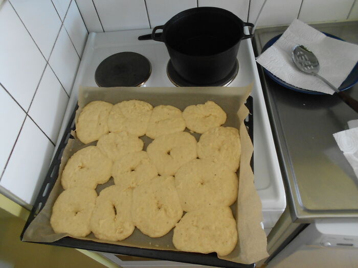 Baking With Celiac Can Be Fun. Gluten Free Doughnuts Before Frying. Delicious Anyway