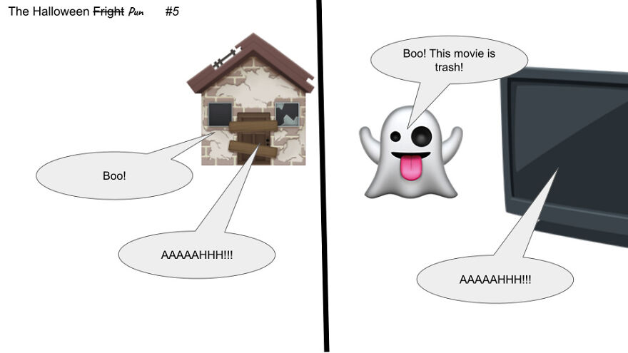 Using Emojis, I Made Comics I Call "The Halloween Pun"