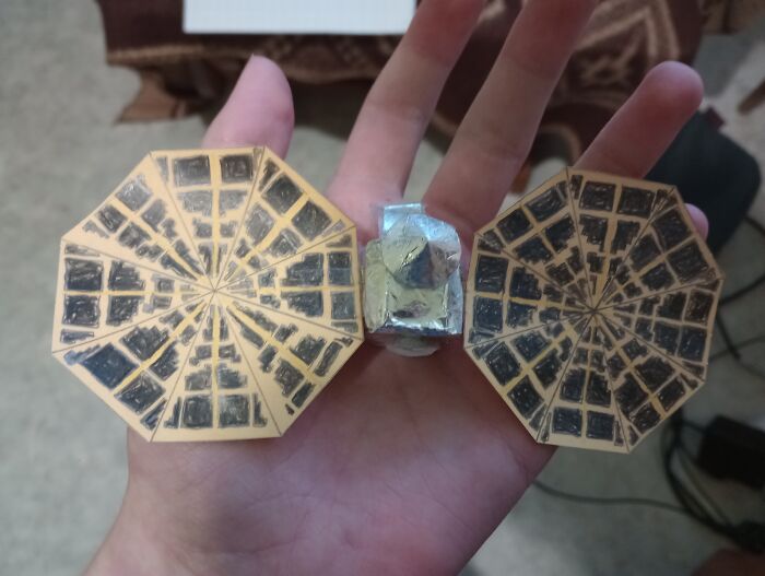 A Little Paper And Aluminium Foil Model Of The Spaceprobe Lucy