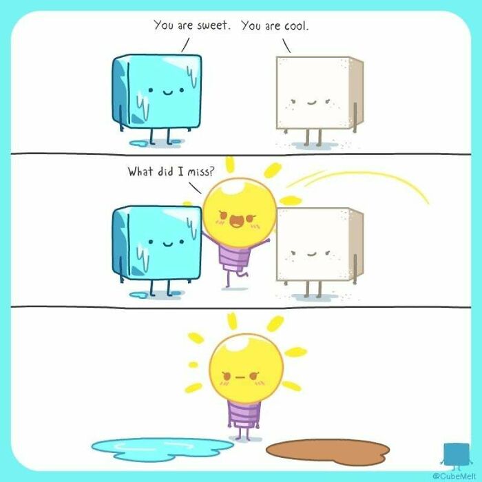 Hilarious Comics That Feature Ice Cube Who Melts In Various Situations (New Pics)