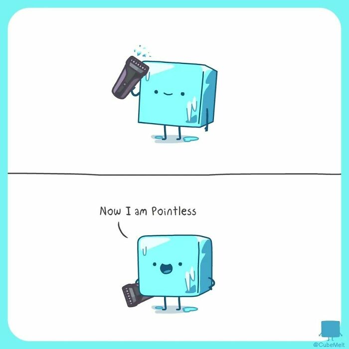 Hilarious Comics That Feature Ice Cube Who Melts In Various Situations (New Pics)