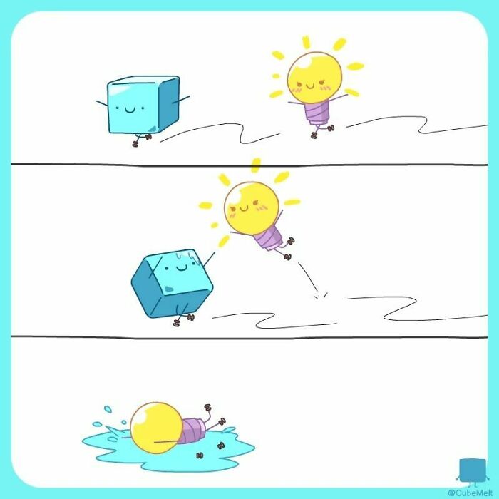 Hilarious Comics That Feature Ice Cube Who Melts In Various Situations (New Pics)