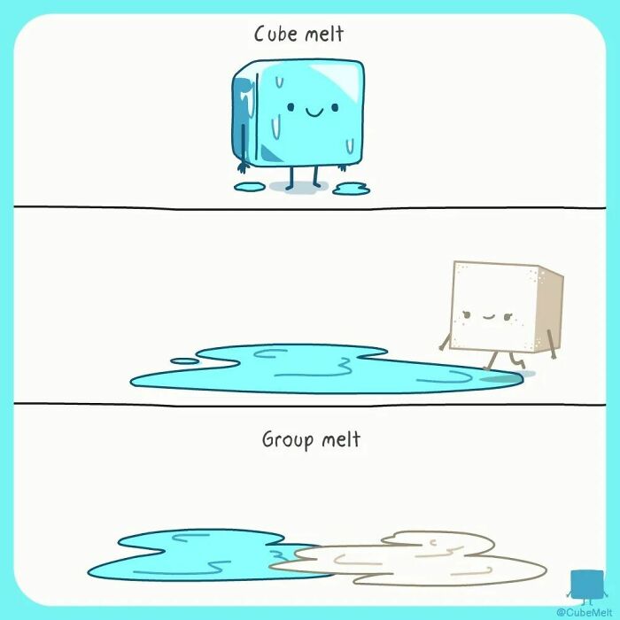 Hilarious Comics That Feature Ice Cube Who Melts In Various Situations (New Pics)