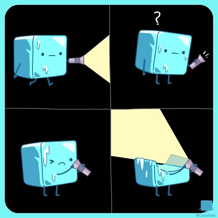 Hilarious Comics That Feature Ice Cube Who Melts In Various Situations (New Pics)