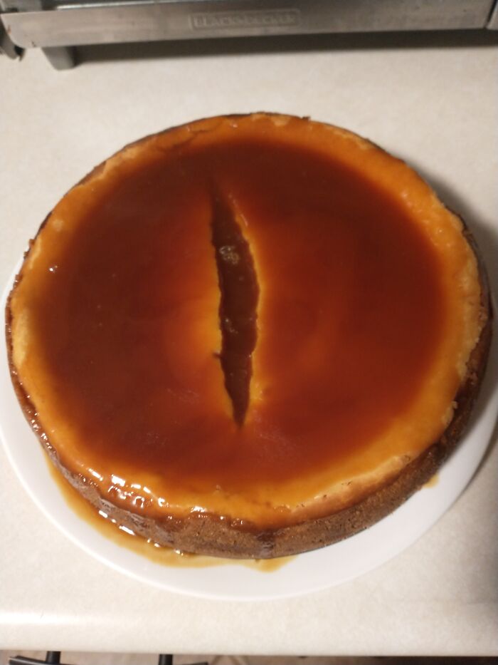 Eye Of Sauron Salted Caramel Cheesecake