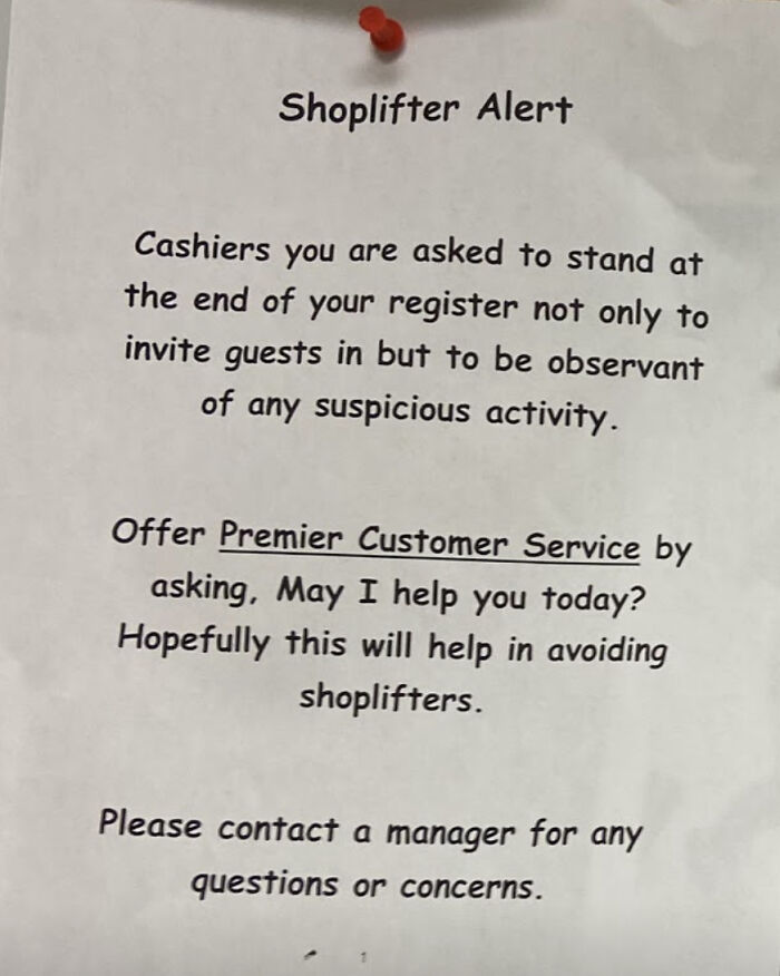 Not The Best Way To Warn Of Shoplifters