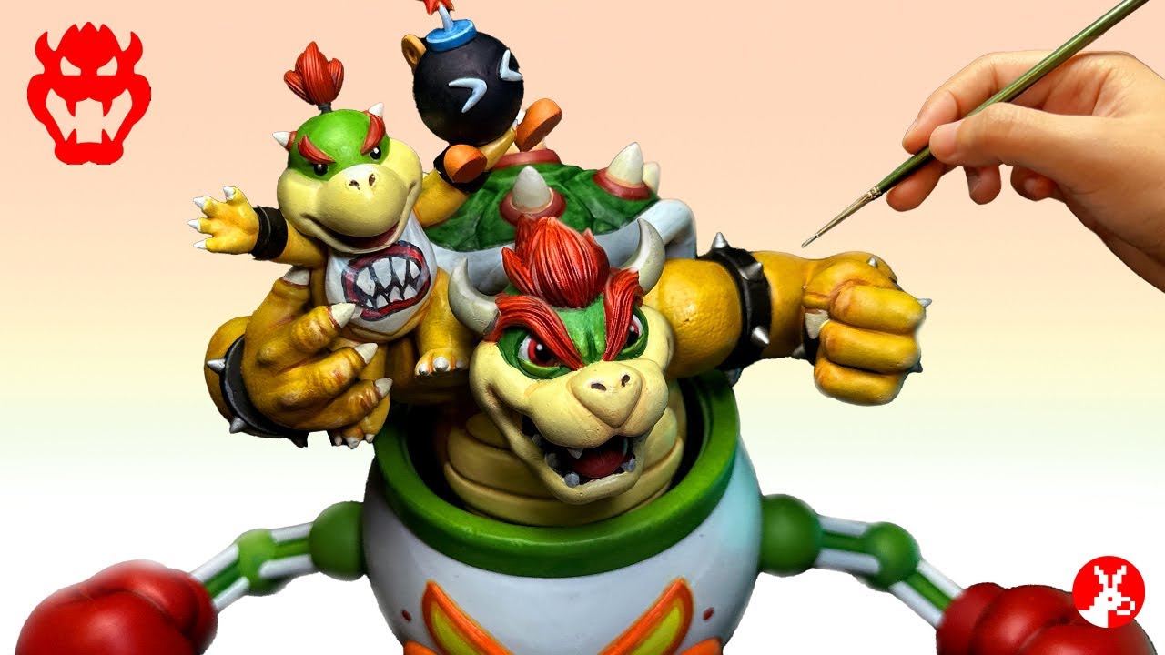 I Made Bowser Holding Bowser Jr. Flying With His Koopa Clown Car