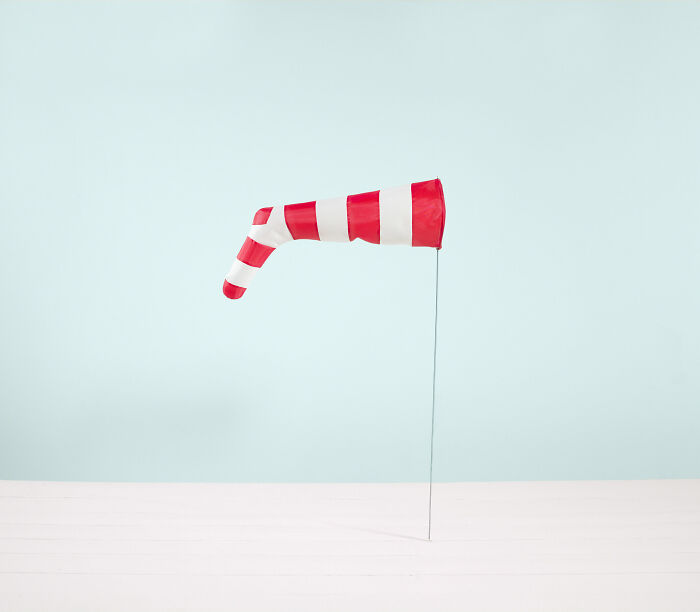 An image of a flag made out of sock