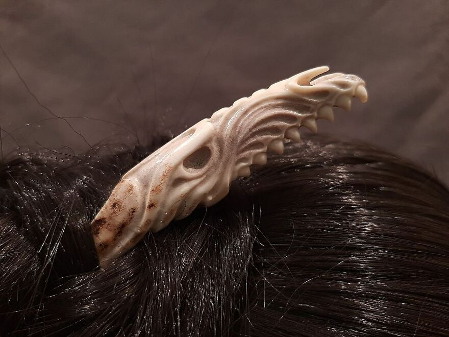 My Husband Makes Amazing Hair Pins From Deer Antler.