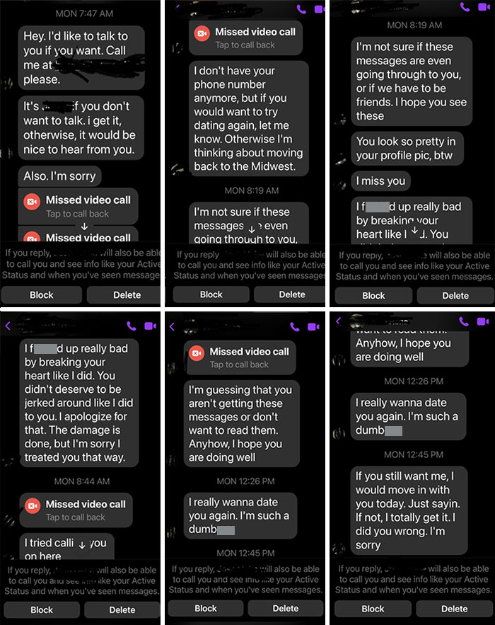 Ex Messaging 2 Months After Changing His Phone Number And Moving In With Another Woman