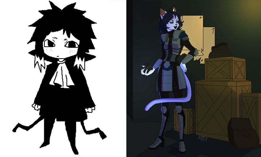 First Drawing With A Mouse vs. Most Recent