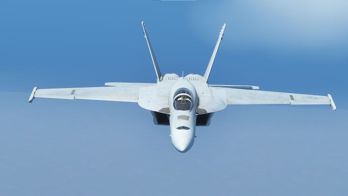 Top View Of The F-18 With No Livery