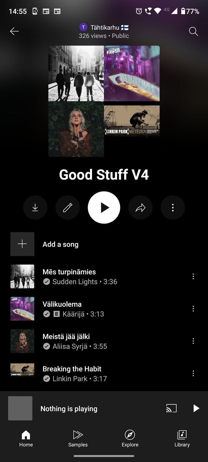 It's Actually A Youtube Music Playlist, But Yeah. And Yes, It's The Fourth Main Playlist I've Created