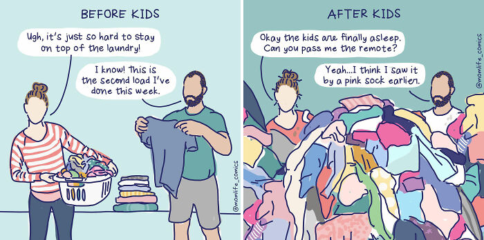 A Comic About Laundry Before And After Kids