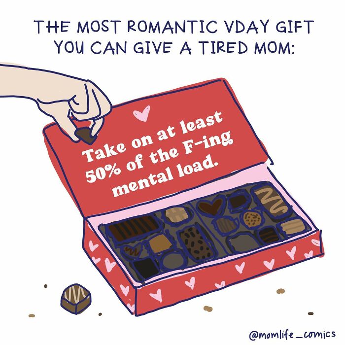 A Comic About Tired Mom During Valentine's