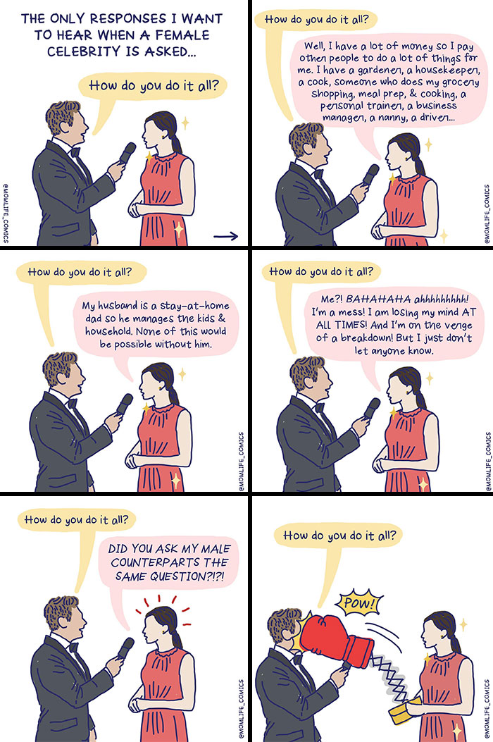 A Comic About Celebrity Mom Being Interviewed