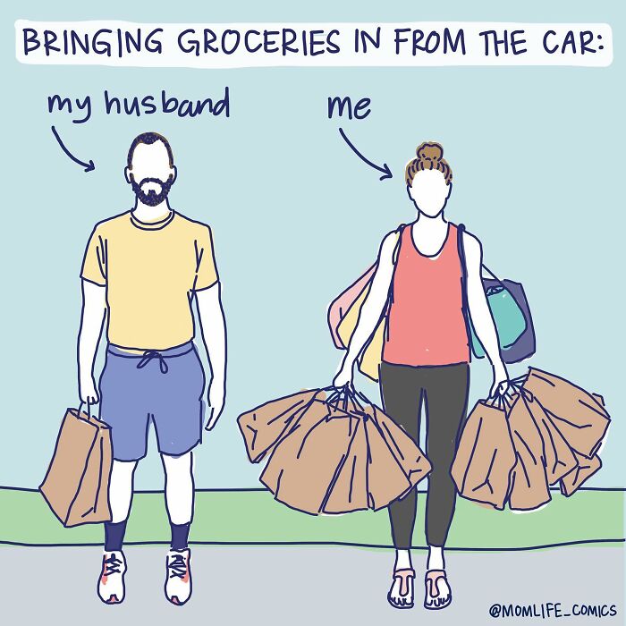 A Comic About Bringing Groceries In From The Car