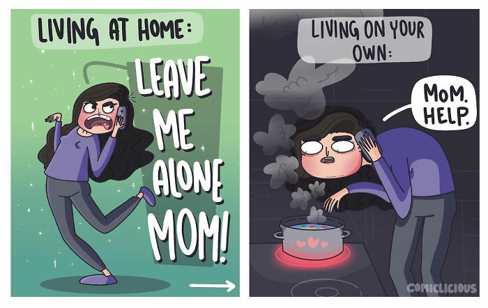 A Comic About Living At Home vs. Living On Your Own