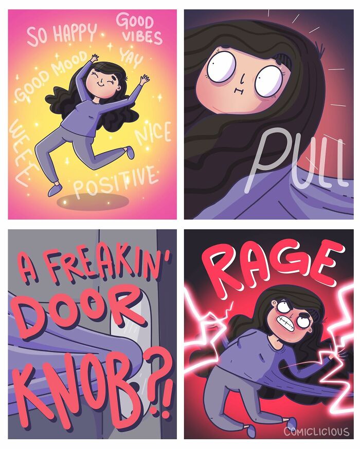 A Comic About Getting Hooked By A Door Knob
