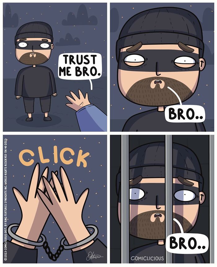 A Comic About A Thief Being Captured