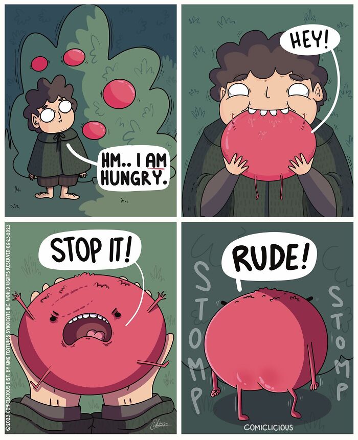 A Comic About Eating A Fruit