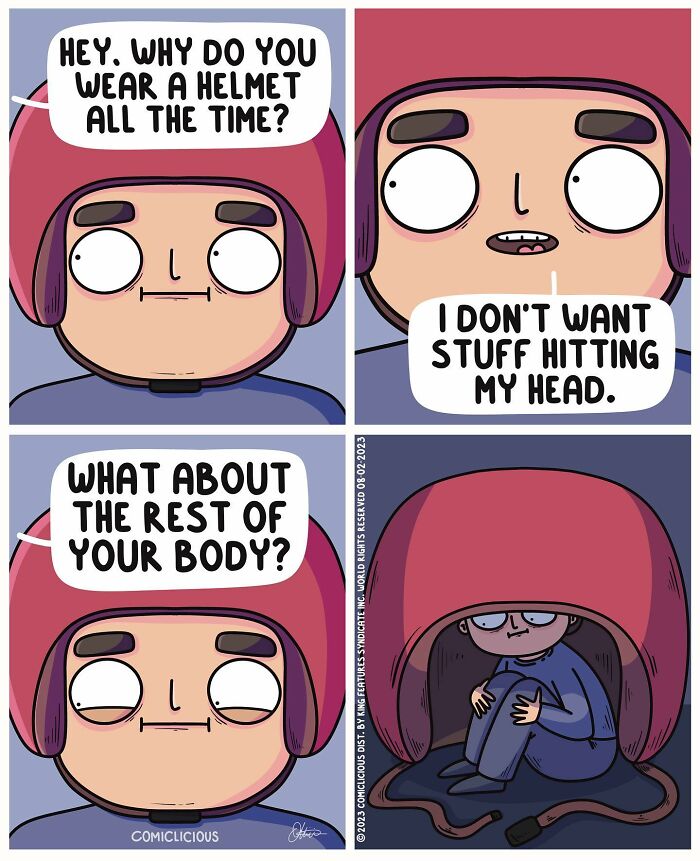 A Comic About Wearing A Helmet