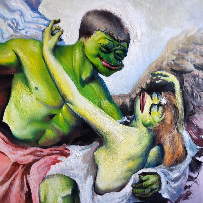 This Russian Artist Transforms Pepe The Frog Into Works Of Art