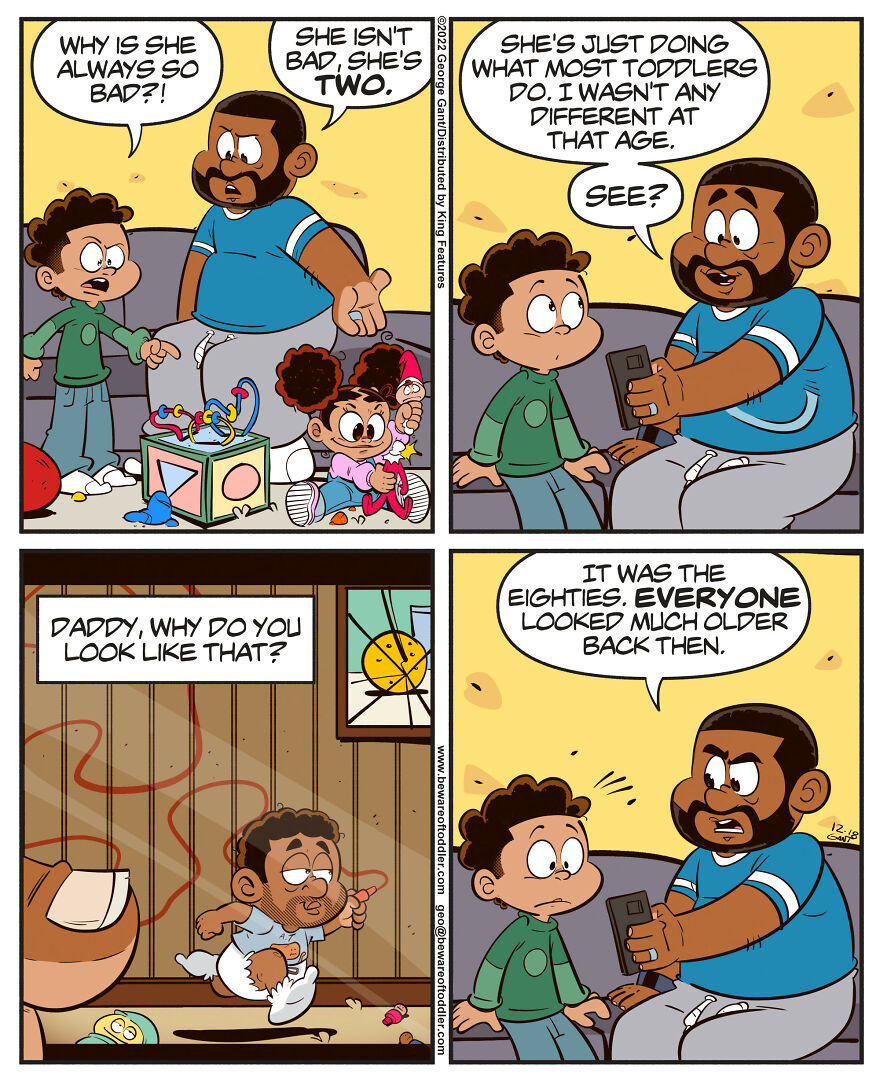 Toddlerhood: I Drew 32 Comics About Daily Life As A Stay-At-Home Dad To A Two-Year-Old