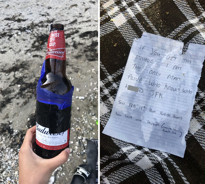 Message In A Bottle Found Washed Ashore On A Beach Near Me In Cornwall