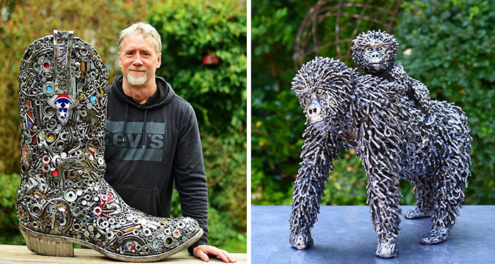 Artist Turns Scrap Materials Into Amazing Sculptures (21 New Pics)