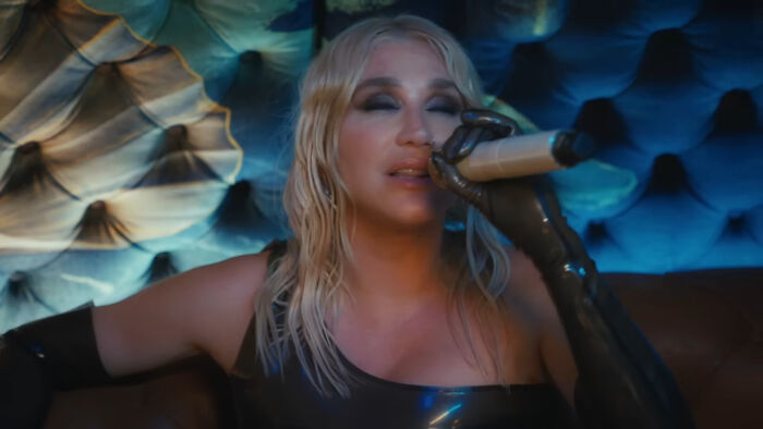 Kesha in a music video 
