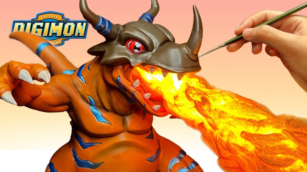 I Made A Fire Breathing Greymon Digimon (3D Printed Figure)