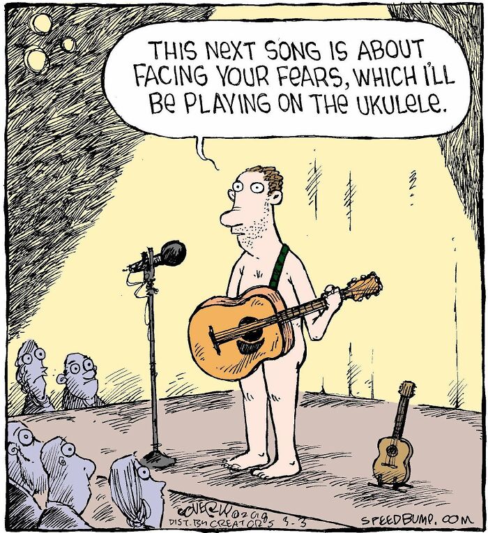 One-Panel Comic About Facing Your Fears By Dave Coverly