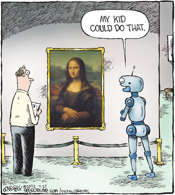 One-Panel Comic About A Mona Lisa Painting By Dave Coverly