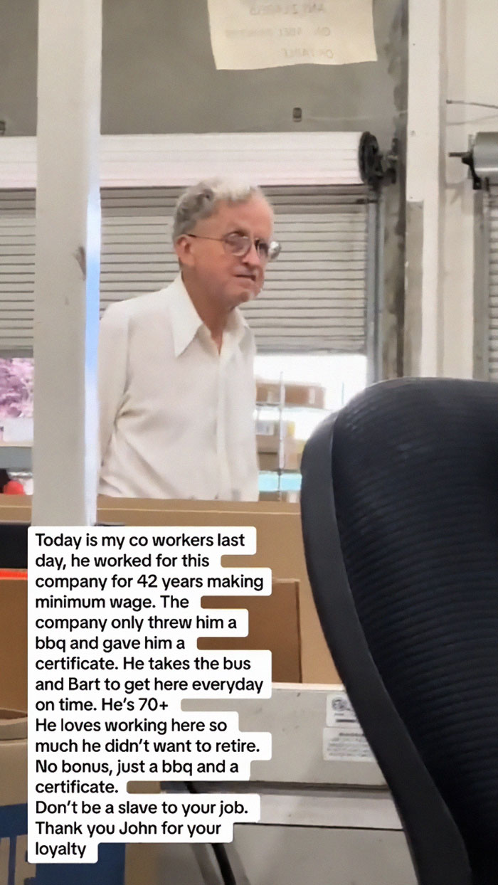 Worker Raises $36,000 For Colleague’s Retirement Fund After He’s Offered A BBQ And Certificate