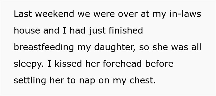 Woman kisses her own baby on the forehead in front of mother-in-law, telling her to stop and asserting boundaries. Woman kisses her own baby on the forehead in front of mother-in-law, telling her to stop and asserting boundaries.